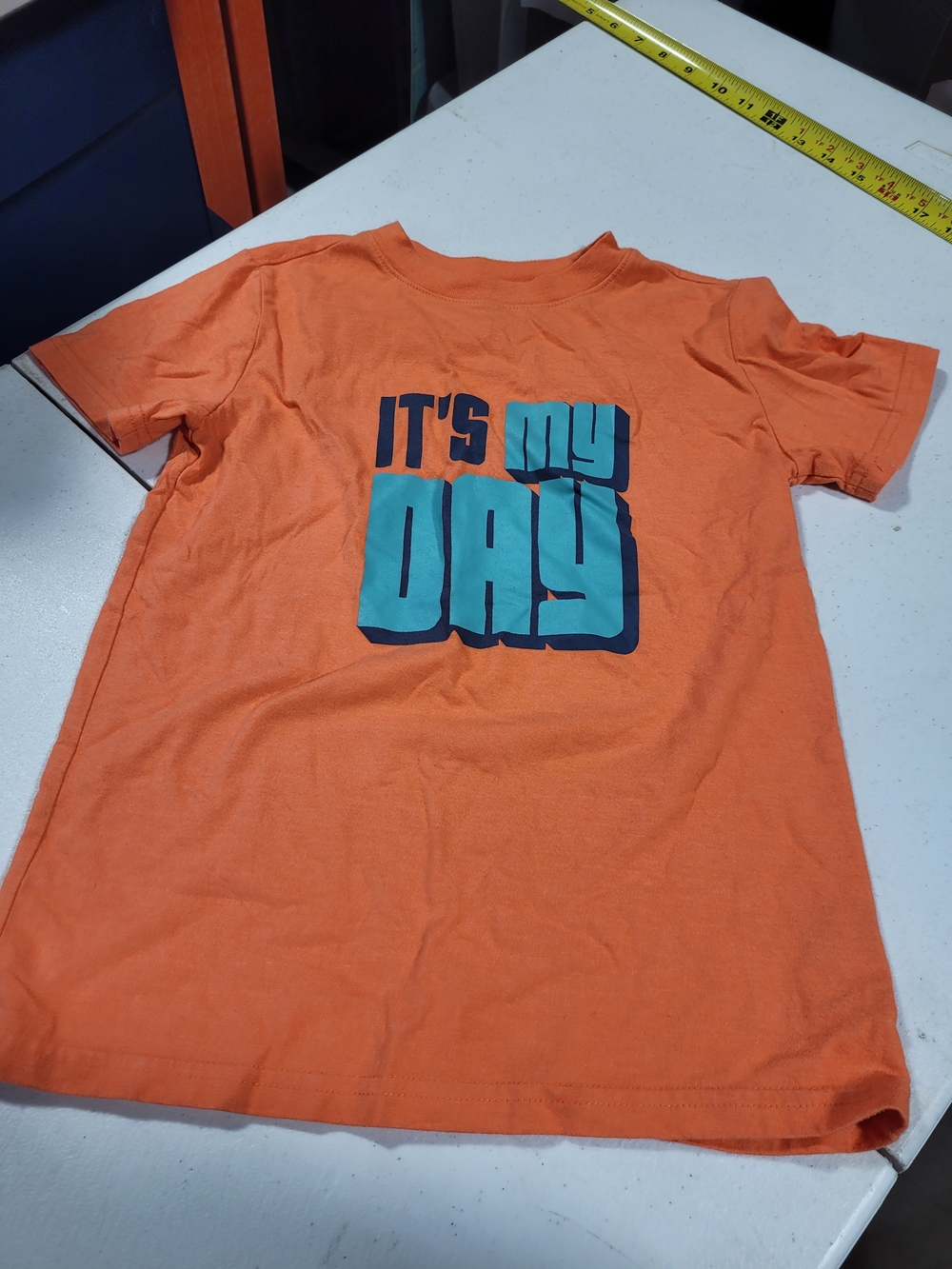 Cat & Jack Orange Short-Sleeve "It's My Day" Graphic Tee